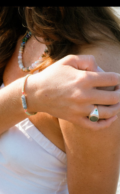 Unisex Double Signet Coin RIng