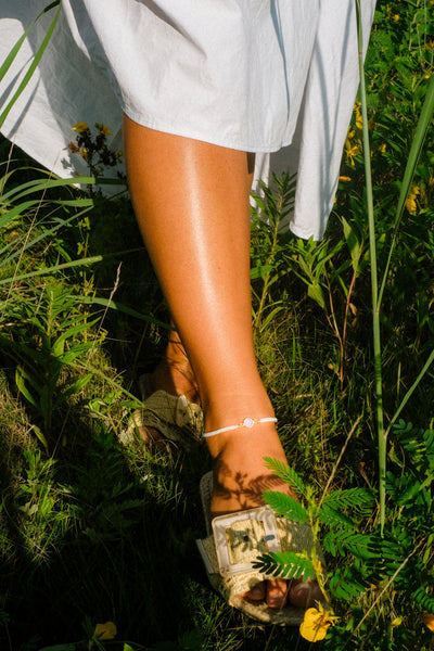 Macrame Gem Anklet