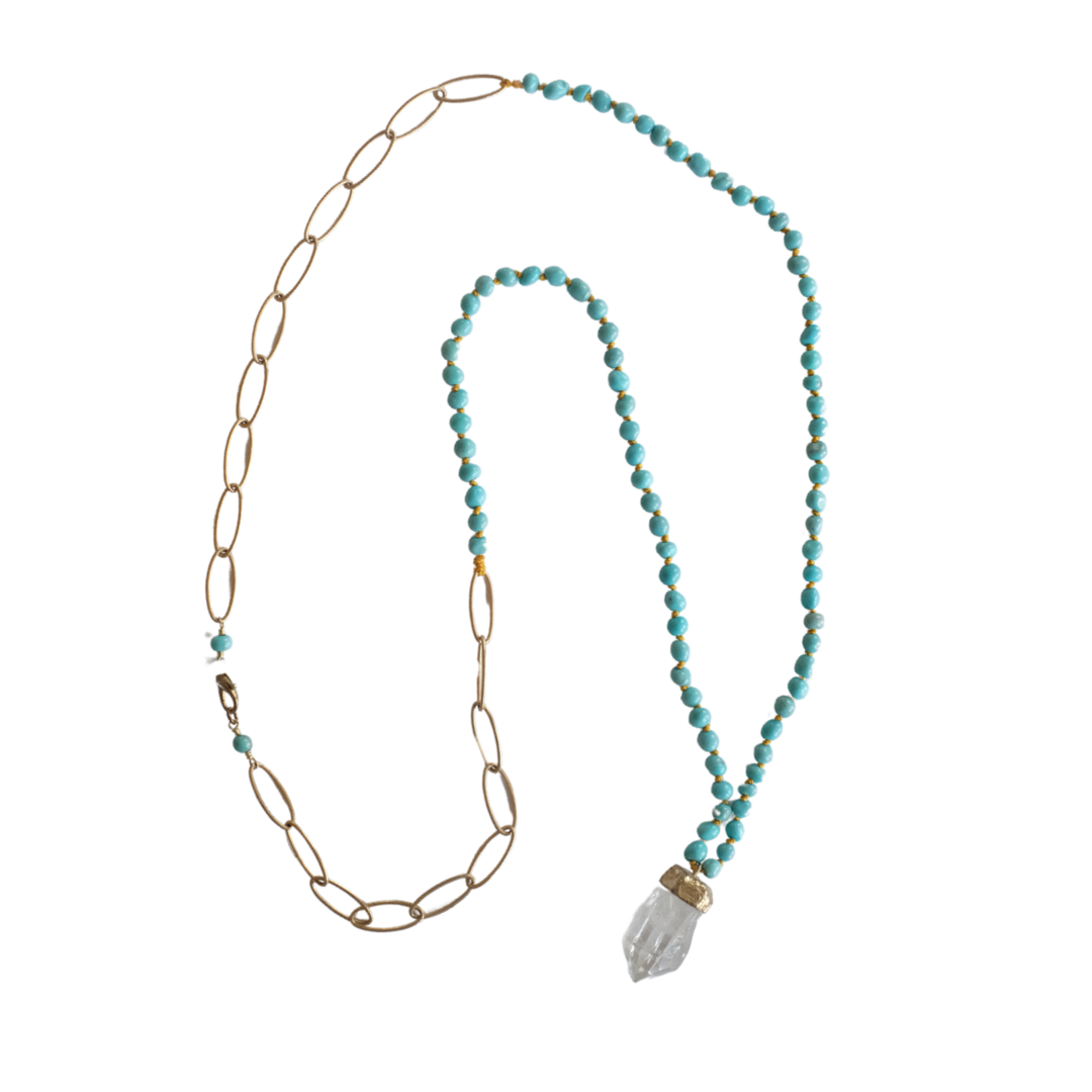 Aura Quartz Turquoise Necklace