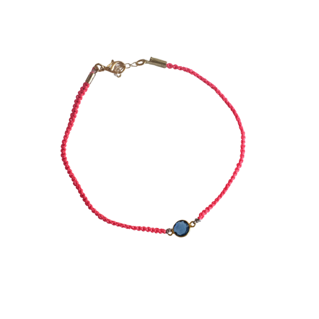 Macrame Gem Anklet