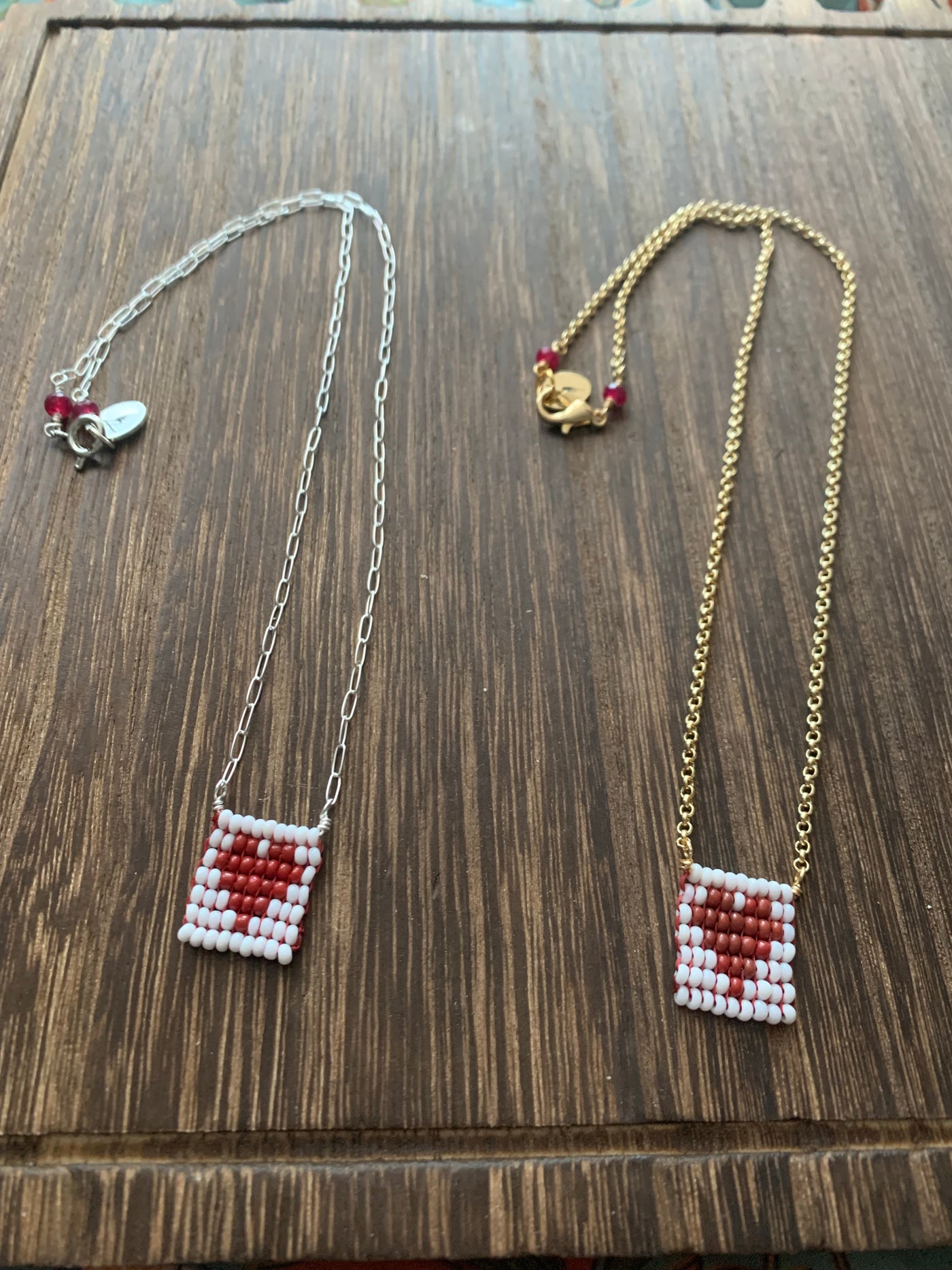 Delicate flag necklace